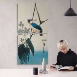 Kingfisher and Water Plantain by Utagawa Hiroshige canvas wall art mockup 04