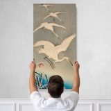 Egrets Descending in Snow by Ohara Koson Canvas Wall Art Print