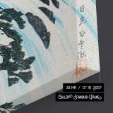 Shiragumo Waterfall of Nikko 1910 by Hiroaki Takahashi close up showing gallery canvas texture and depth