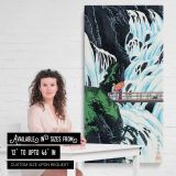 Shiragumo Waterfall of Nikko 1910 by Hiroaki Takahashi canvas wall art mockup 03