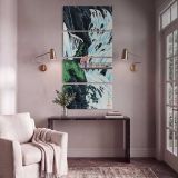 Shiragumo Waterfall of Nikko 1910 by Hiroaki Takahashi canvas print shown in a styled interior