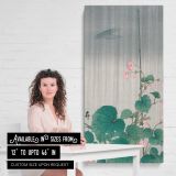 Begonias and Cuckoo in the Rain by Ohara Koson canvas wall art mockup 03