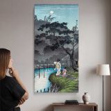 Moon at Sekiguchi 1936 by Hiroaki Takahashi canvas wall art mockup 02