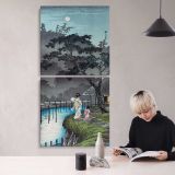 Moon at Sekiguchi 1936 by Hiroaki Takahashi canvas wall art mockup 04