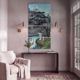 Moon at Sekiguchi 1936 by Hiroaki Takahashi canvas print shown in a styled interior