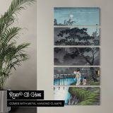 Moon at Sekiguchi 1936 by Hiroaki Takahashi canvas wall art in a contemporary room