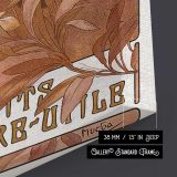 Flirt 1895 1900 by Alphonse Mucha close up showing gallery canvas texture and depth