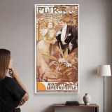 Flirt 1895 1900 by Alphonse Mucha canvas wall art mockup 02