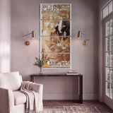 Flirt 1895 1900 by Alphonse Mucha canvas print shown in a styled interior