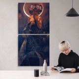 The Evening Star 1902 by Alphonse Mucha canvas wall art mockup 04