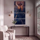 The Evening Star 1902 by Alphonse Mucha canvas print shown in a styled interior