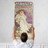 La Dame Aux Camelias 1896 by Alphonse Mucha Canvas Wall Art Print