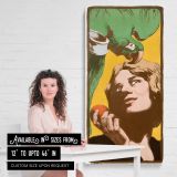 La Femme au Perroquet 1898 by Angelo Jank canvas wall art mockup 03