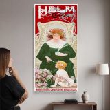 Helm Cocoa 1899 by Henri Privat Livemont canvas wall art mockup 02