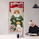 Helm Cocoa 1899 by Henri Privat Livemont canvas wall art mockup 04