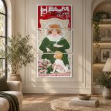 Helm Cocoa 1899 by Henri Privat Livemont canvas wall art displayed in an interior