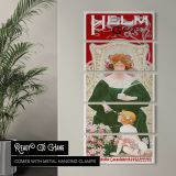 Helm Cocoa 1899 by Henri Privat Livemont canvas wall art in a contemporary room