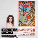 La Libre Esthetique Salon Annuel by Gisbert Combaz canvas wall art mockup 03