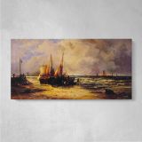 Coming Ashore by Abraham Hulk Sr. — single-panel canvas on a pale wall
