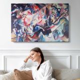 Composition VI by Vasily Kandinsky - single-panel canvas displayed above a sofa