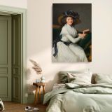 Comtesse de la ChAtre - Elegant Lady Holding Book by elisabeth Vigee Le Brun canvas wall art - Image 3