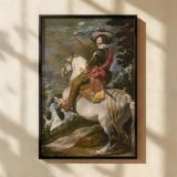 Count-Duke of Olivares Rider - Velazquez Powerful Spanish Noble in Motion canvas wall art - Image 3