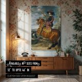 Count-Duke of Olivares - Velazquez Equestrian Nobleman with Baton and Horse canvas wall art