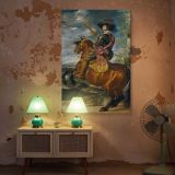 Count-Duke of Olivares - Velazquez Equestrian Nobleman with Baton and Horse canvas wall art - Image 5