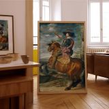 Count-Duke of Olivares - Velazquez Equestrian Nobleman with Baton and Horse canvas wall art - Image 7