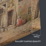 Courtyard, Rue de La Tannerie - Medieval French House By Lewis John Wood canvas wall art - Image 3
