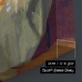 Clown Seated at a Dressing Table by John Sloan canvas print, canvas edge detail
