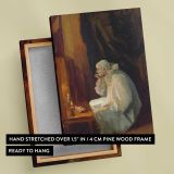 Clown Seated at a Dressing Table by John Sloan canvas print, front and back view