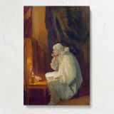 Clown Seated at a Dressing Table by John Sloan canvas print, front view