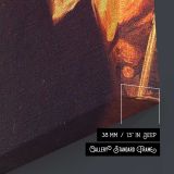 Artist Holding a Palette by John Sloan canvas print, canvas edge detail