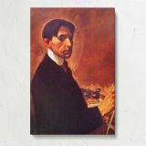 Artist Holding a Palette by John Sloan canvas print, front view