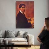 Artist Holding a Palette by John Sloan canvas print, room display
