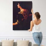Woman in a Dark Patterned Dress by John Sloan canvas print, displayed on a wall