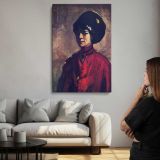 Woman in a Red Jacket and Black Hat by John Sloan canvas print, room display