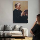 Man Reading a Book by Lilla Cabot Perry canvas print, room display
