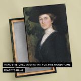 Woman in a Black Hat by Lilla Cabot Perry canvas print, front and back view