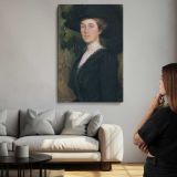 Woman in a Black Hat by Lilla Cabot Perry canvas print, room display