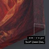 Bearded Man in a Red Robe by Frederic Leighton canvas print, canvas edge detail