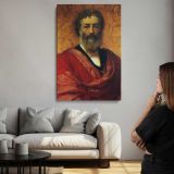 Bearded Man in a Red Robe by Frederic Leighton canvas print, room display