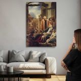 Classical Gathering on a Terrace by Frederic Leighton canvas print, room display