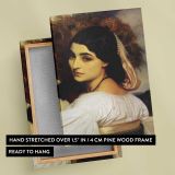 Woman Looking over Her Shoulder by Frederic Leighton canvas print, front and back view