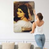 Woman Looking over Her Shoulder by Frederic Leighton canvas print, displayed on a wall