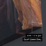 Winged Figures in a Mythological Scene by Frederic Leighton canvas print, canvas edge detail