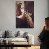 Winged Figures in a Mythological Scene by Frederic Leighton canvas print, room display