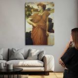 Woman in a Terracotta Dress by Frederic Leighton canvas print, room display