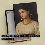 Catarina by Frederic Leighton canvas print, front and back view